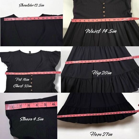 Forever 21 Flutter Tiered Mini Dress(C010)-Size S for Women - Picture 10 of 11